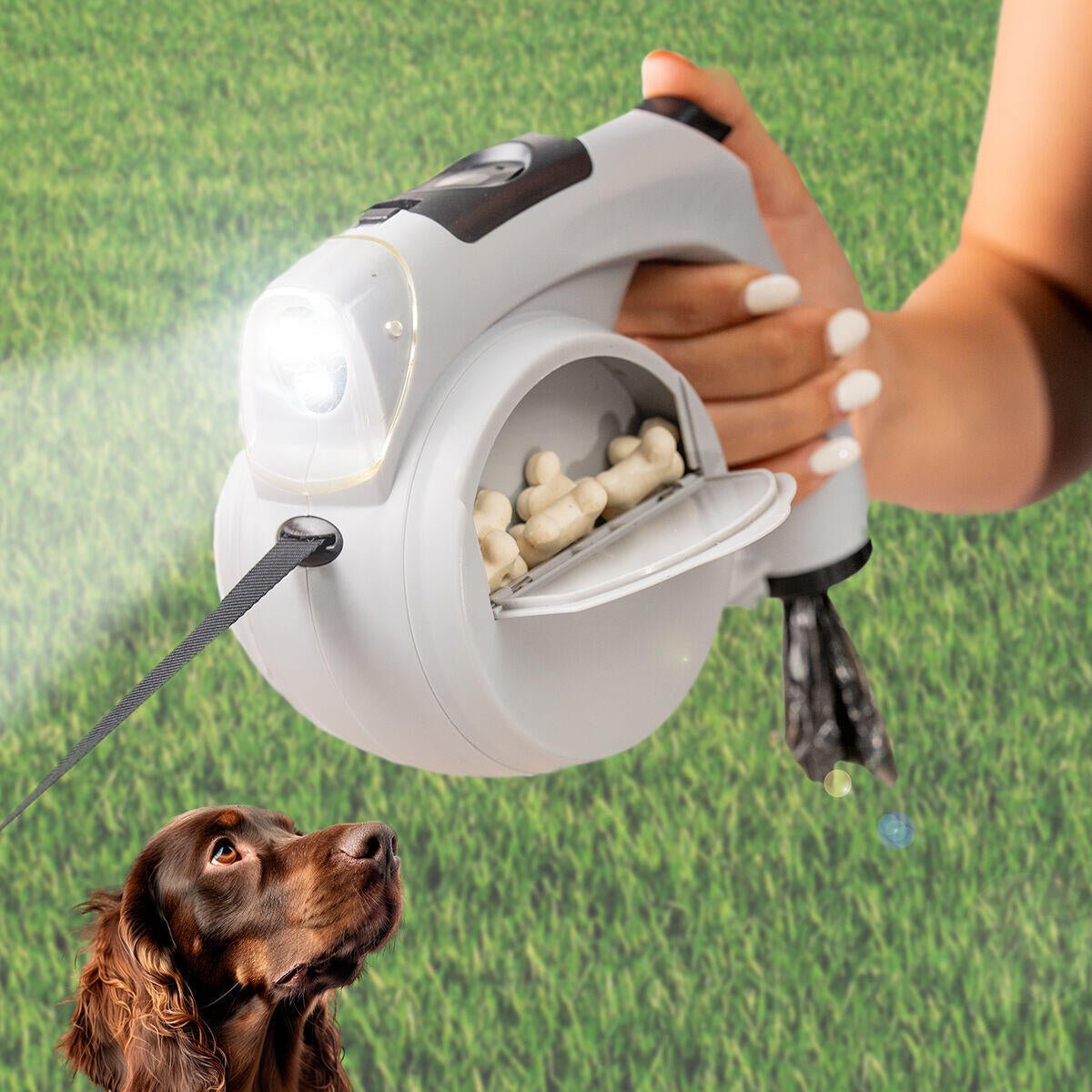 Correa Retráctil para Perros 6 en 1 Leashic – Multifunción y Seguridad en tus Paseos