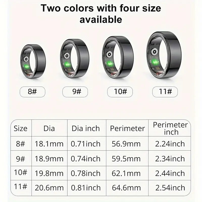 Bague d'activité connectée en acier inoxydable