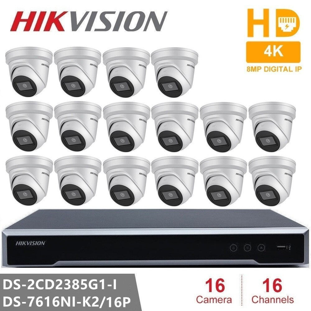 Kit de vidéosurveillance IP Hikvision de 8 MP avec caméra DS-2CD2385G1-I