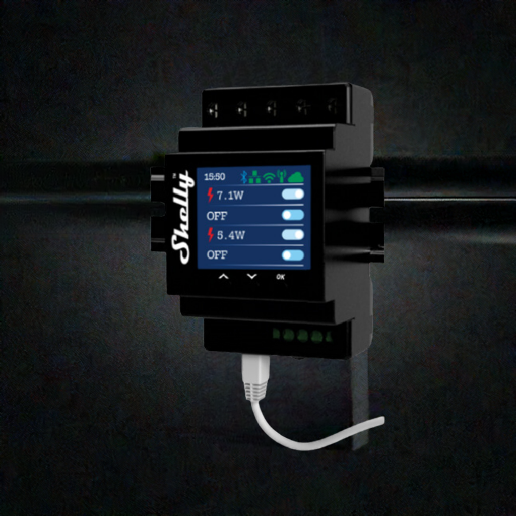 Shelly Pro 4PM v2 — Relé DIN 4 Canales con Medidor de Energía