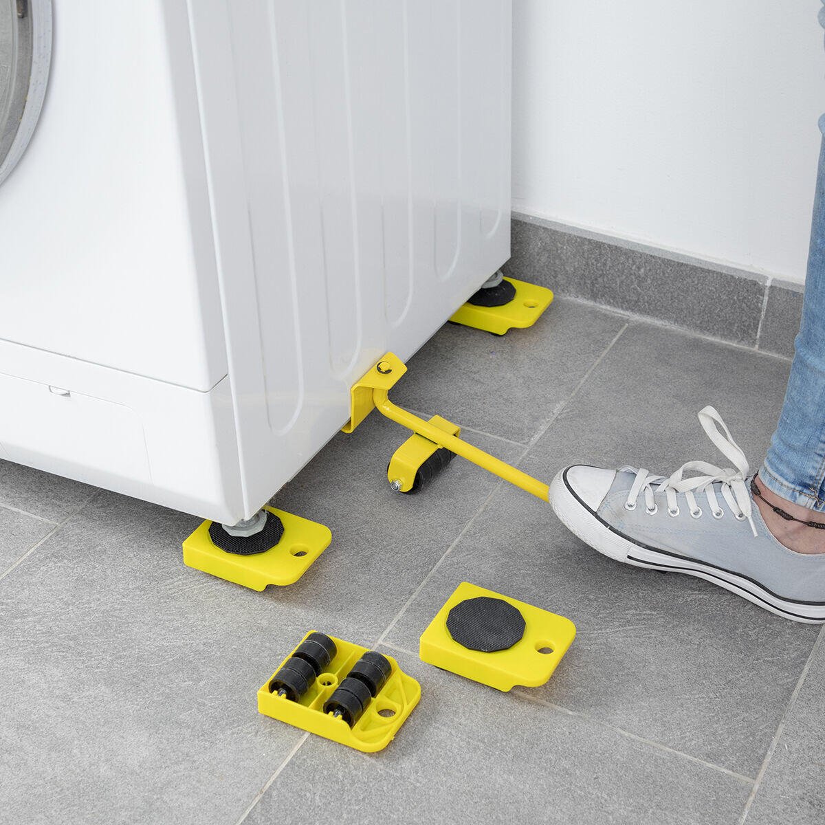 Herramienta de Elevación y Transporte HeavEasy InnovaGoods 5 Piezas | Mueve Muebles y Electrodomésticos sin Esfuerzo
