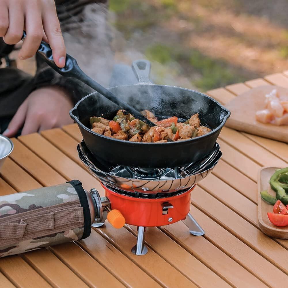 Hornillo de Gas Portátil Plegable 1400W para Camping y Senderismo