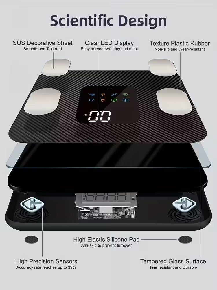 Smart Body Fat Bathroom Digital Scale-4