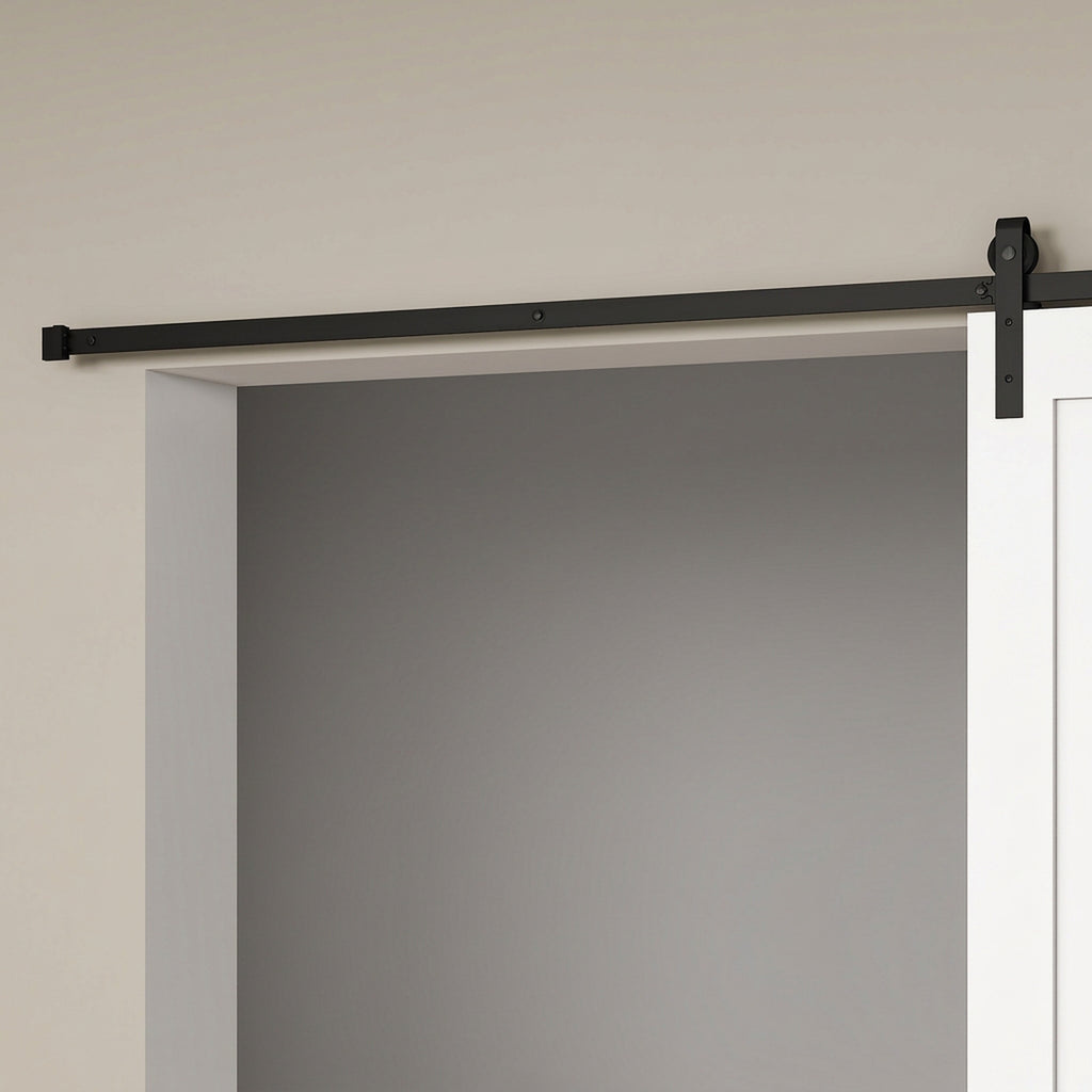 Rail de 200 cm pour porte de grange coulissante en acier au carbone