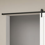 Rail de 200 cm pour porte de grange coulissante en acier au carbone