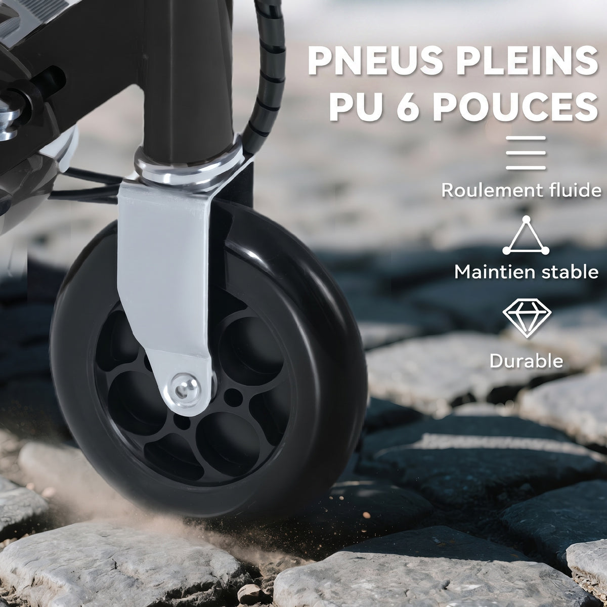 Trottinette électrique 120 W pliable pour enfant de 6+ ans hauteur guidon et selle réglable 10 Km/h max. noir-6