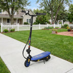 Trottinette électrique 120 W pliable pour enfant 7-14 ans 12 Km/h max. autonomie 10 Km max. bleu-7