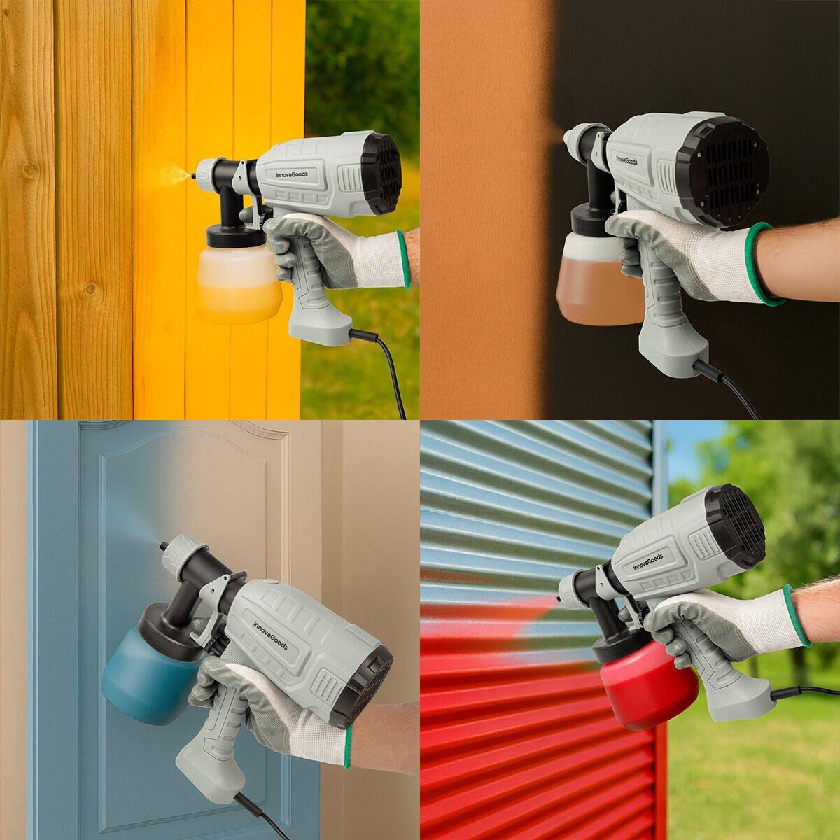 Pulverizador Eléctrico de Pintura Profesional 500W con Tecnología HVLP y Depósito de 1L