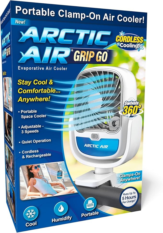 VENTILADOR DE AIRE FRIO HUMIDIFICADOR CON PINZA